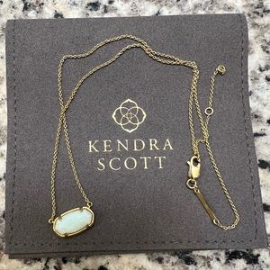 Kendra Scott Elisa 14k Gold Vermeil Necklace in White Sterling Opal